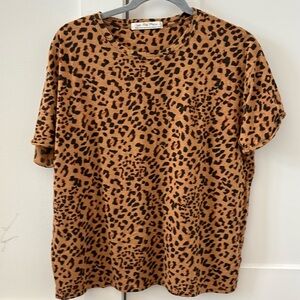 Free People Cheetah Print T-Shirt